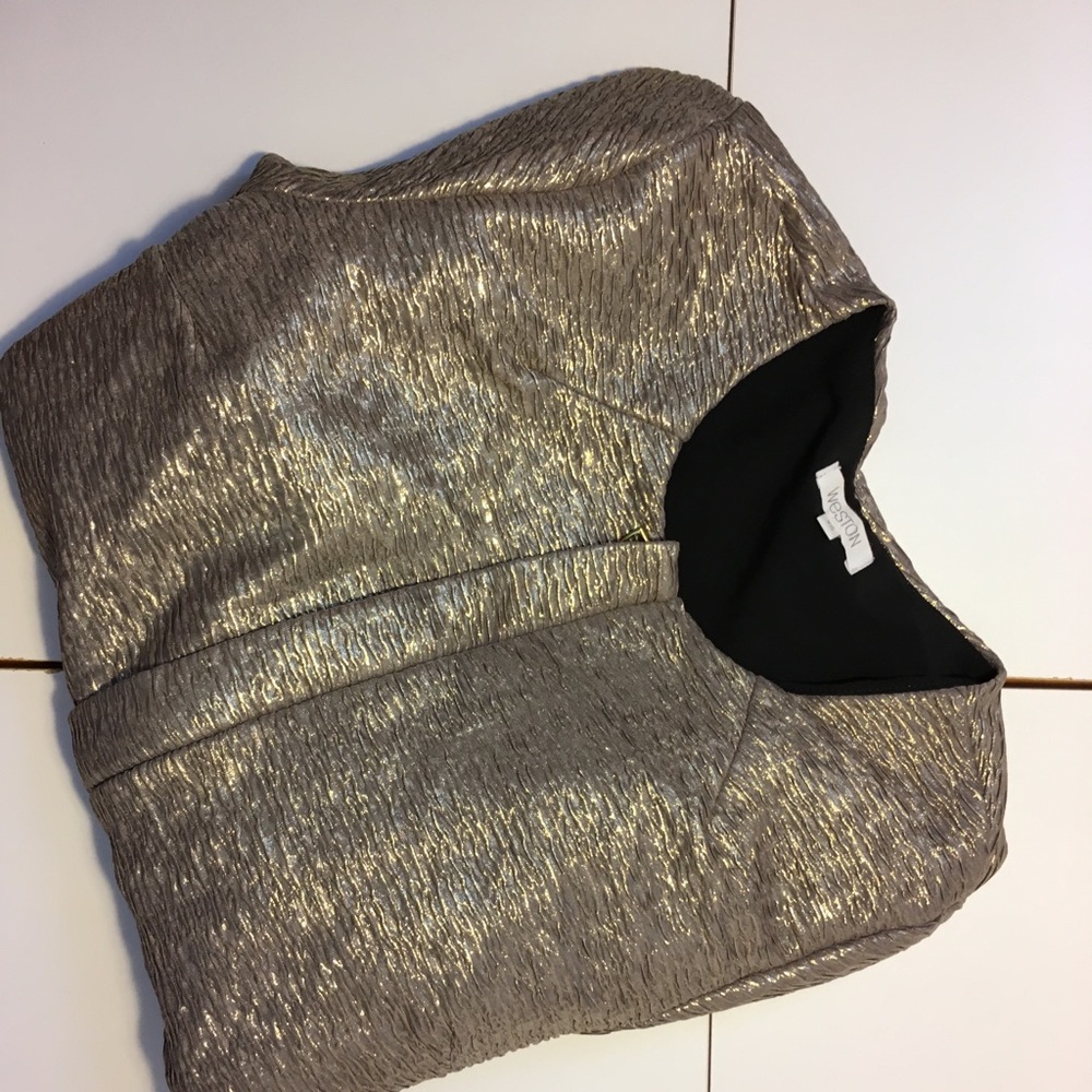 shimmery gold cropped jacket